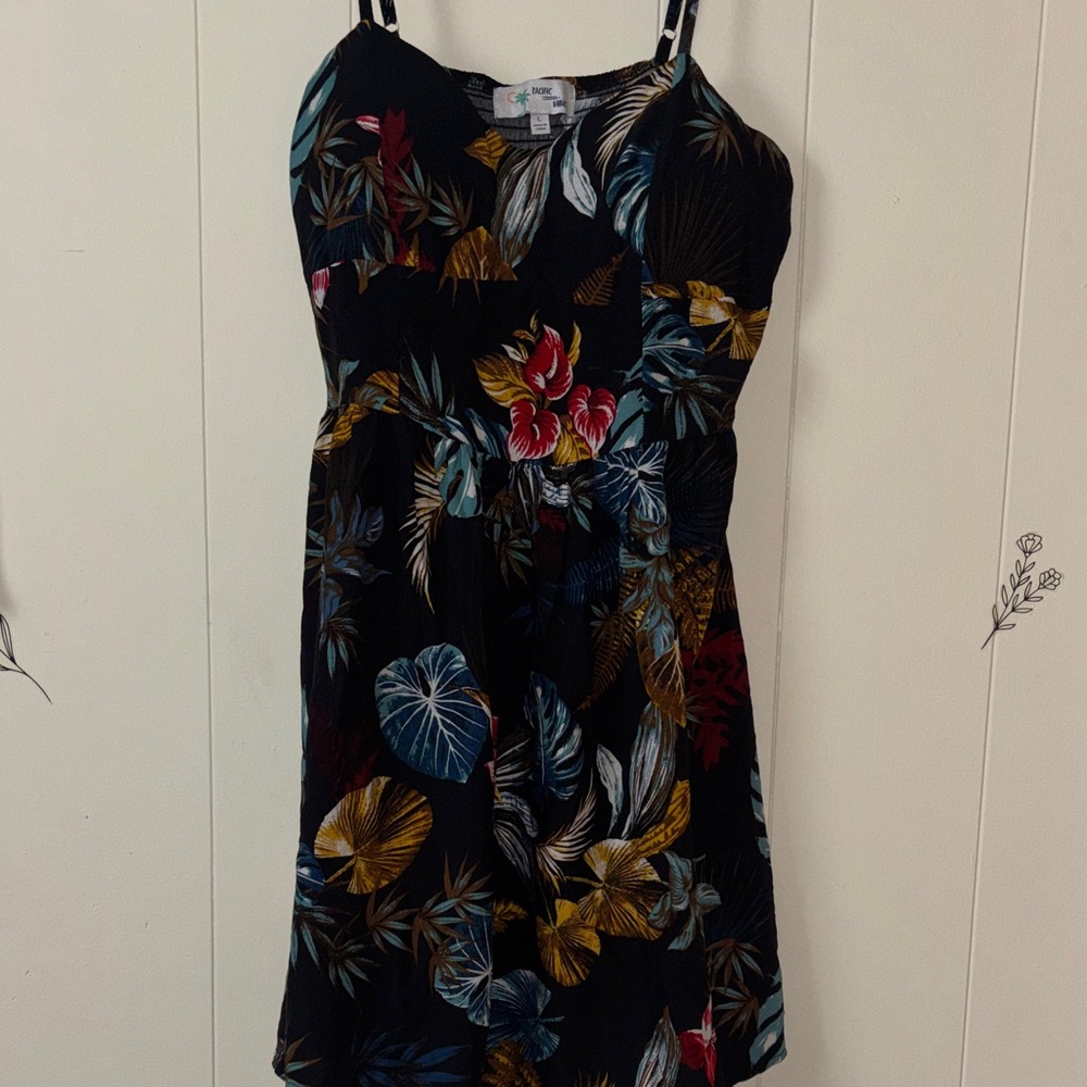 Tropical Print Mini Dress
